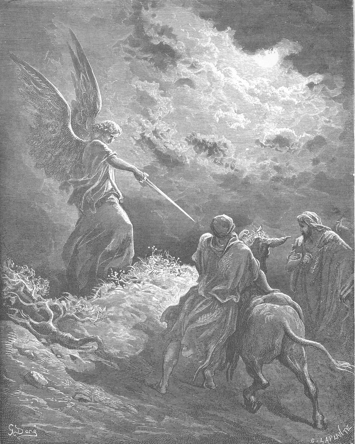 L'Ange apparaît à Balaam, Gustave Doré