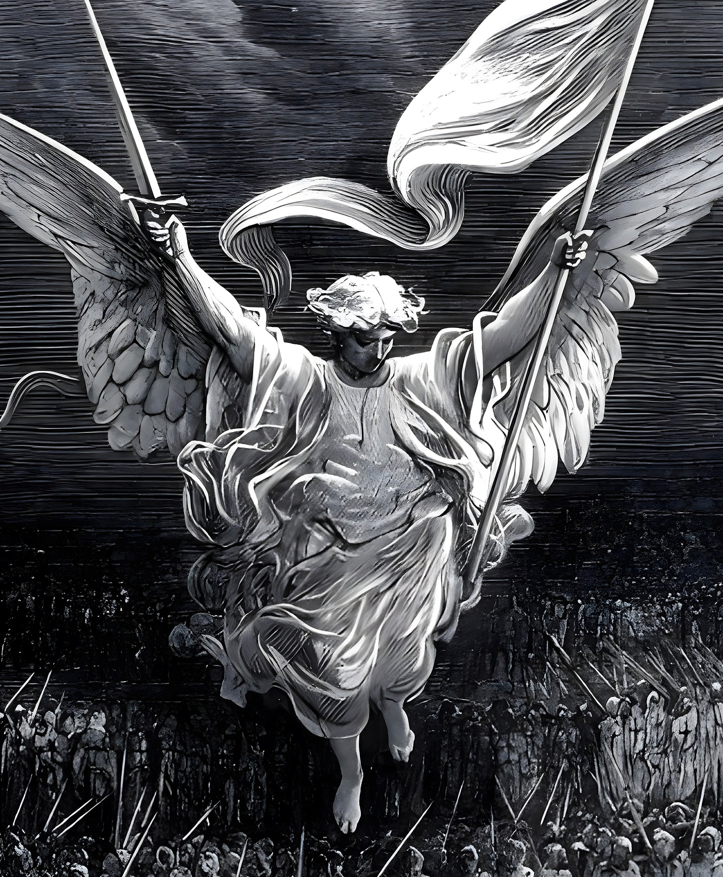 An Angel leading the Crusaders to Jerusalem